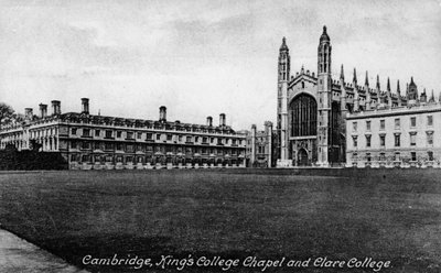 Kings College Chapel und Clare College, Cambridge, Cambridgeshire, späte 19. Jahrhundert von Frith and Co