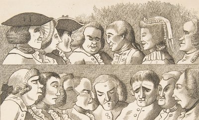 Tafel IV aus Regeln zum Zeichnen von Karikaturen (26. Februar 1788) von Francis Grose