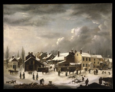 Winterszene in Brooklyn von Francis Guy