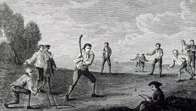Cricket, nach dem Gemälde von Francis Hayman (1708-1776). von Francis Hayman