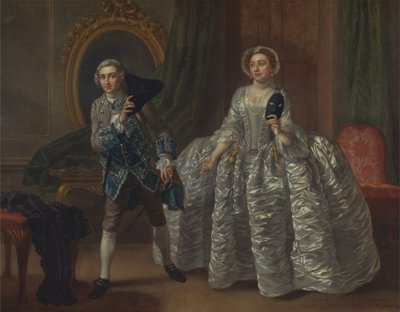 David Garrick und Mrs. Pritchard in Benjamin Hoadleys "Der misstrauische Ehemann" von Francis Hayman