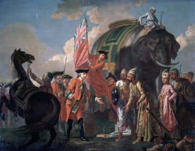 Lord Clive trifft Mir Jafar nach der Schlacht von Plassey von Francis Hayman