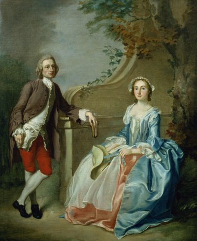 Porträt eines Gentlemans und seiner Frau von Francis Hayman