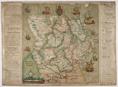Karte von Ulster von Francis Jobson