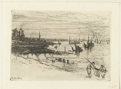 Gasthaus an der Themse von Francis Seymour Haden (Sir) (signed by artist)