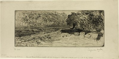 Ein wahrscheinlicher Ort für einen Lachs von Francis Seymour Haden