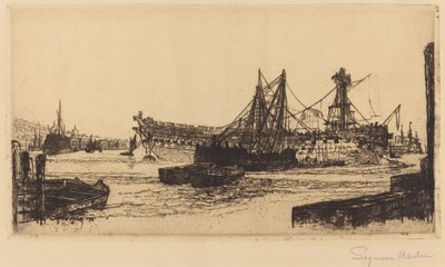 Das Auseinanderbrechen der Agamemnon (Die zweite Platte) von Francis Seymour Haden