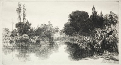 Shere Mill Pond Die größere Platte, 1860 von Francis Seymour Haden