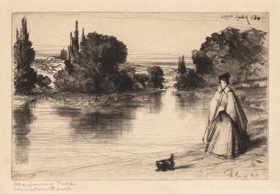 Der Schlepppfad, 1864 von Francis Seymour Haden