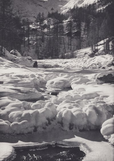 Penninische Alpen: Gefrorener Bach von Francis Sydney Smythe