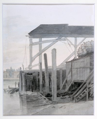 Ein Kai, ca. 1800 von Francis Towne