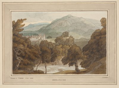 Ambleside, Eine Ansicht in der Nähe von Clappers Gate, Ambleside von Francis Towne