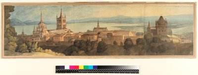 Nr. 1483 Blick auf Lausanne, 1781 von Francis Towne