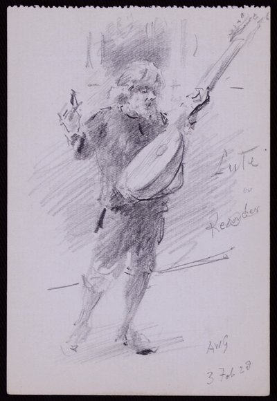Porträt von Arnold Dolmetsch von Francis Wilfred Lawson