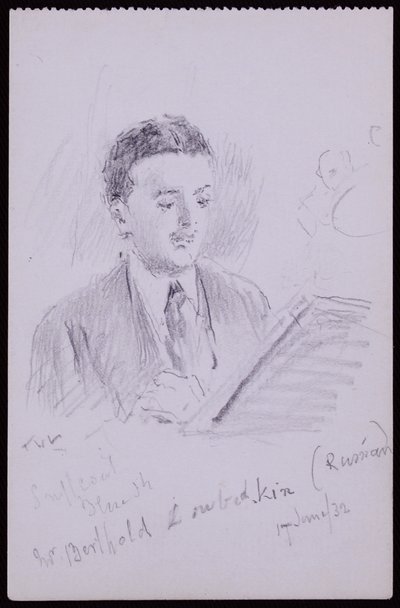 Porträt von Berthold Lubetkin von Francis Wilfred Lawson
