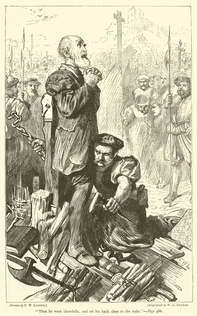 Dann ging er fröhlich und lehnte seinen Rücken dicht an den Pfahl von Francis Wilfred Lawson
