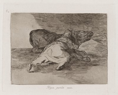 Er bekommt etwas daraus, Platte 40 aus Los desastres de la guerra (Die Schrecken des Krieges) von Francisco de Goya