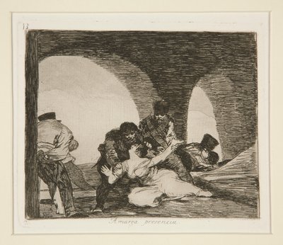 Amarga presencia (Bittere Anwesenheit), Bl. 13 aus Los desastres de la guerra (Die Schrecken des Krieges) von Francisco de Goya