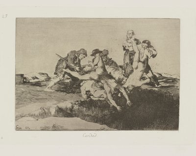 Caridad (Nächstenliebe), Platte 27 aus der Serie Los desastres de la guerra (Die Schrecken des Krieges) von Francisco de Goya
