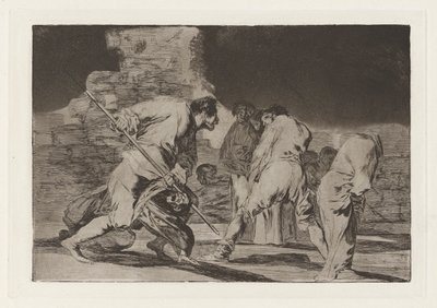 Disparate furioso (Wütender Unsinn), auch bekannt als Hizonos dios y maravillamos nos (Es ist erstaunlich und wir wurden von Gott gemacht, aus der Serie Los disparates (Los proverbios)) von Francisco de Goya