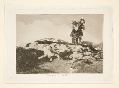 Begraben und schweigen, Platte 18 aus Die Schrecken des Krieges von Francisco de Goya