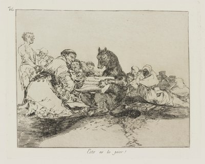 Das ist das Schlimmste!, Platte 74 aus der Serie Los desastres de la guerra (Die Schrecken des Krieges) von Francisco de Goya