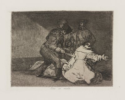 Das ist schlecht, Platte 46 aus der Serie Los desastres de la guerra (Die Schrecken des Krieges) von Francisco de Goya