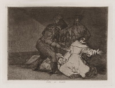 Das ist schlecht, Platte 46 aus Die Schrecken des Krieges von Francisco de Goya