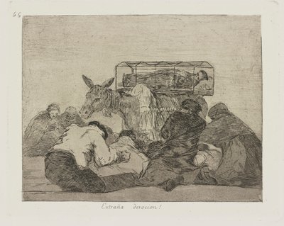 Seltsame Hingabe!, Tafel 66 aus der Serie Die Schrecken des Krieges von Francisco de Goya