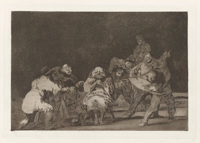 La lealtad (Loyalität), auch bekannt als El que no te ama, burlando te difama, aus der Serie Los disparates (Los proverbios) von Francisco de Goya