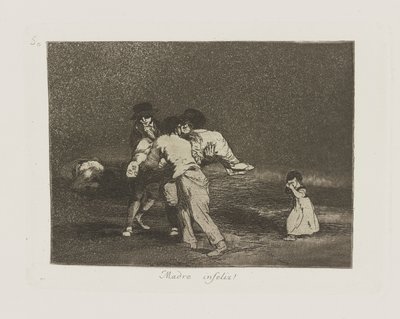 Unglückliche Mutter!, Platte 50 aus der Serie Die Schrecken des Krieges von Francisco de Goya
