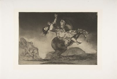 Tafel 10 aus den Disparates: Der Pferdeentführer, ca. 1816-23 veröffentlicht 1864 von Francisco de Goya
