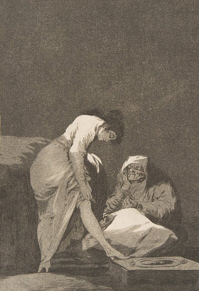 Tafel 17 aus Los Caprichos: Es ist schön gespannt, 1797-98 von Francisco de Goya