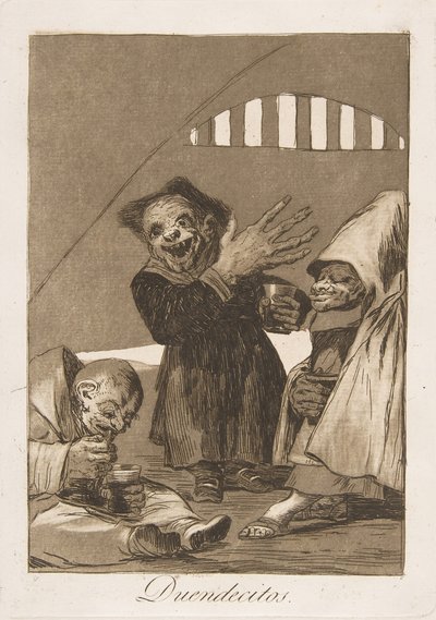 Tafel 49 aus Los Caprichos: Kobolde Duendecitos von Francisco de Goya