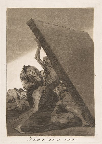 Tafel 59 aus Los Caprichos: Und immer noch gehen sie nicht! Y aun no se van!, 1799 von Francisco de Goya