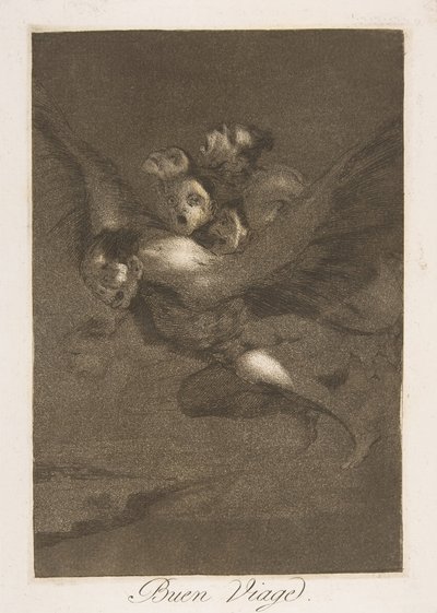 Tafel 64 aus Los Caprichos: Bon voyage von Francisco de Goya