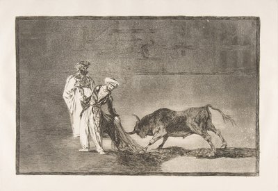 Die Mauren machen ein anderes Spiel im Ring und rufen den Stier..., 1816 von Francisco de Goya