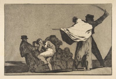 Tafel A aus den Disparates: Wohlbekannte Torheit, ca. 1816-23, veröffentlicht vor 1877 von Francisco de Goya