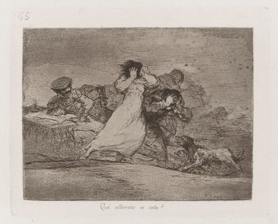 Qu? alboroto es este? (Was ist das für ein Tumult?), Platte 65 aus Los desastres de la guerra (Die Schrecken des Krieges) von Francisco de Goya