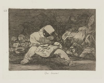 Was für ein Wahnsinn!, pl. 68 aus der Serie Die Schrecken des Krieges von Francisco de Goya