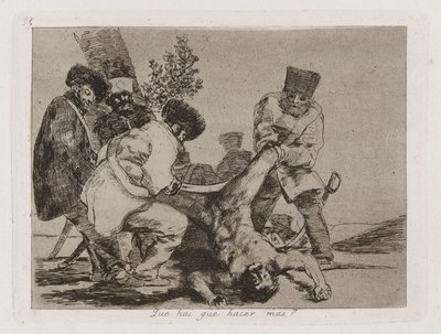 Was kann noch getan werden? (Que [sic] hai que hacer mas?), Platte 33 aus Los desastres de la guerra (Die Schrecken des Krieges) von Francisco de Goya