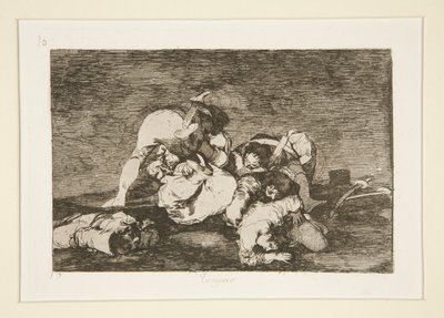 Tampoco (Auch diese nicht), Tafel 10 aus der Serie Los desastres de la guerra (Die Schrecken des Krieges) von Francisco de Goya