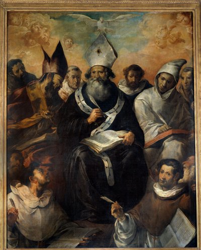 Der heilige Basilius diktiert seine Lehre von Francisco Herrera