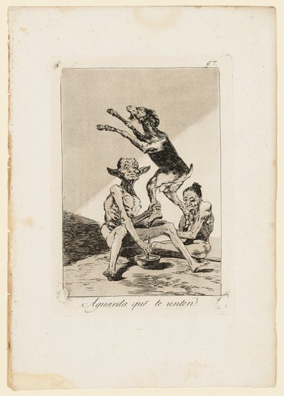 Aguarda Que Te Unten, Platte aus "Los Caprichos" von Francisco de Goya