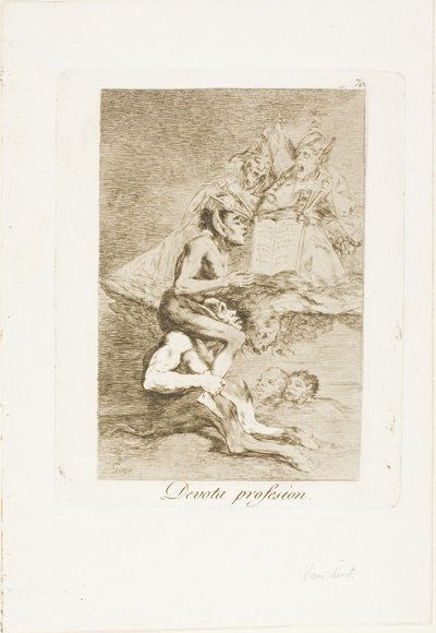 Fromme Berufung, Tafel 70 aus Los Caprichos von Francisco Jose de Goya y Lucientes