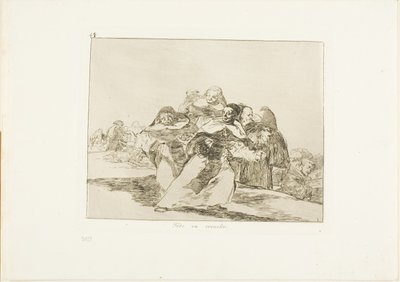 Alles steht Kopf, Platte 42 aus Die Schrecken des Krieges von Francisco Jose de Goya y Lucientes