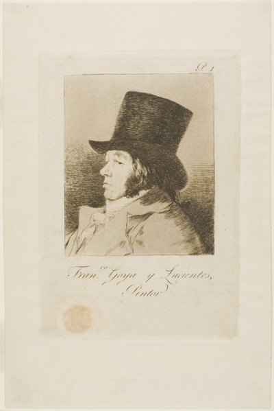 Francisco de Goya y Lucientes, Maler, Platte eins aus Los Caprichos von Francisco Jose de Goya y Lucientes
