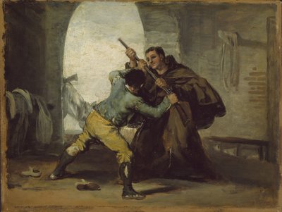 Bruder Pedro entreißt El Maragato die Waffe, ca. 1806 von Francisco de Goya