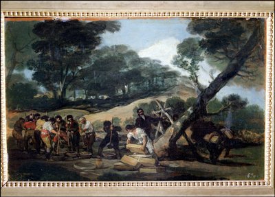 Schießpulverproduktion in der Sierra de Tardienta von Francisco Jose de Goya y Lucientes