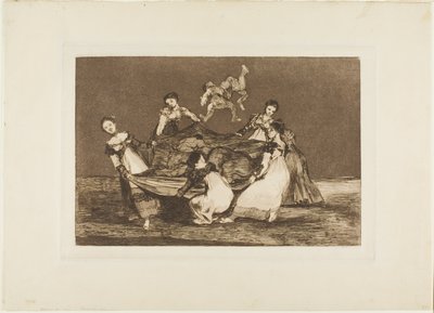 Schwerer als ein toter Esel, Platte 1 aus Los Proverbios von Francisco Jose de Goya y Lucientes